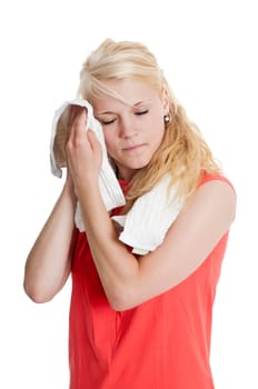 Woman with towel
