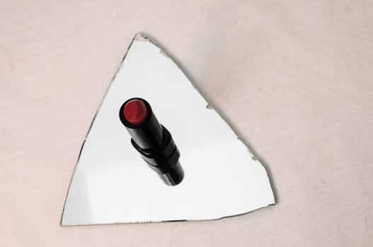 Lipstick in Black Container on a white background