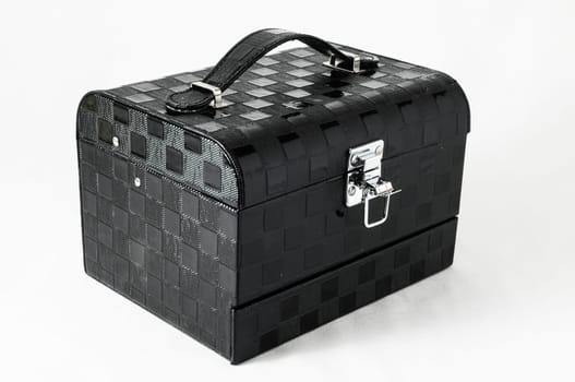 Black Makeup box isolated on white background