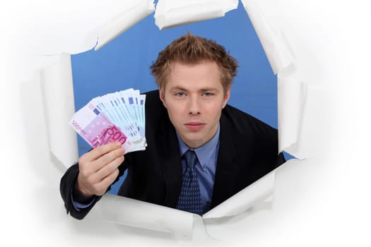 An arrogant businessman successfully breaking into a market