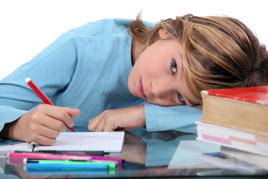 Child doing homework