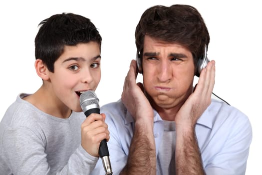 Bad singer with father