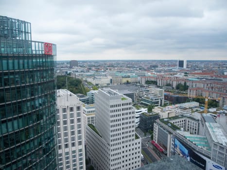Berlin,Germany,September 11,2013: Berlin overview of Potsdamer Platz with horizon