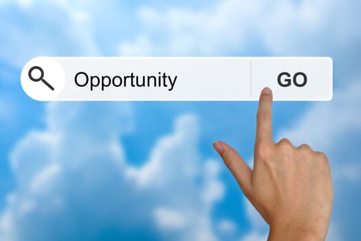 hand click Opportunity button on search toolbar