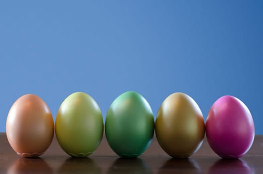 pastel-coloured Easter eggs