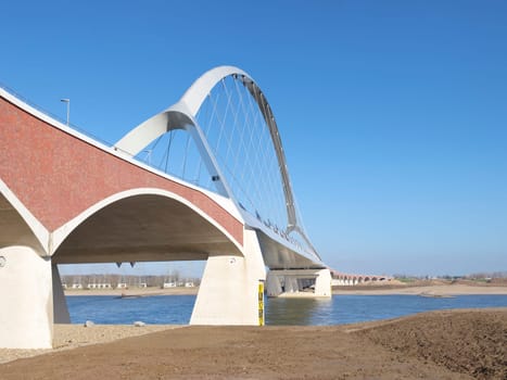newly build arch bridge in Nijmegen, Netherlands. It connects the city with the newer residential areas on the north side of the Waal river