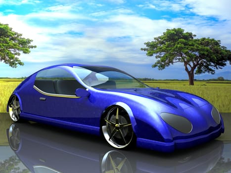 Non-branded generic concept car for adv or others purpose use