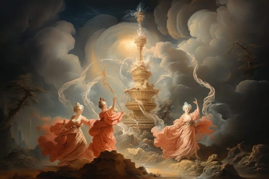 Immerse yourself in the realm of fantasy and behold the awe-inspiring sight of whirling sandstorm djinns.
