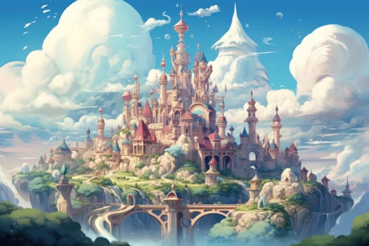 In the realm of fantasy, whimsical cloud castles grace the skies, defying gravity and capturing the imagination of dreamers.