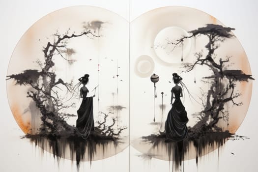 A mesmerizing portrayal of enchanted shadow mirrors, each reflecting tantalizing glimpses of parallel realms and alternate versions of oneself.