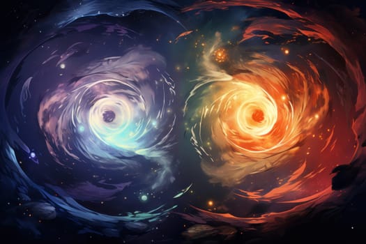 In the realm of fantasy, whirling vortex elementals manifest, harnessing their elemental prowess to conjure powerful storms.
