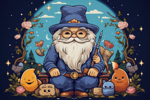 A mesmerizing portrayal of venerable and formidable wizards, exuding wisdom as they masterfully cast intricate arcane spells, wielding ancient staffs adorned with mystic runes.