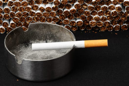 Close-up of Tobacco Cigarettes Background or texture