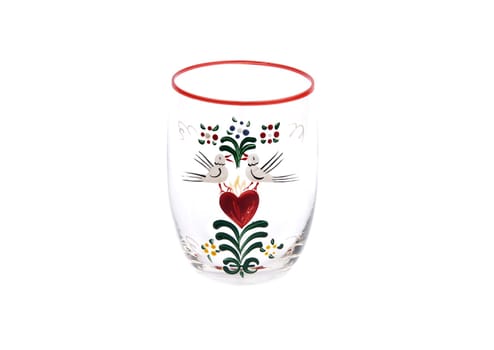 Glass with heart
