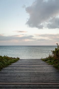 steg am wasser in the autumn ostsee sea sea clouds weather beach