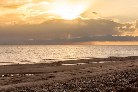 ostsee in autumn landscape sea shooting panorama background in nature
