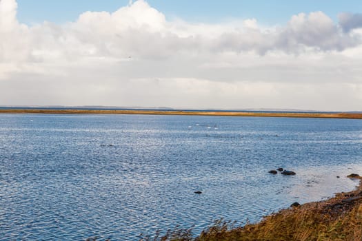 ostsee in autumn landscape sea shooting panorama background in nature