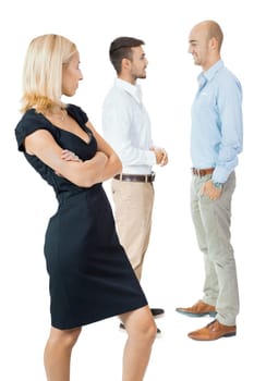 successful young team workers expert group business business men isolated