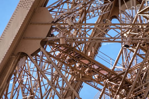 eiffeltower in paris landmark in front of blue sky in spring architecture view