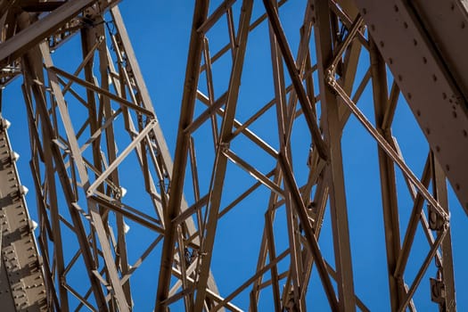 eiffeltower in paris landmark in front of blue sky in spring architecture view