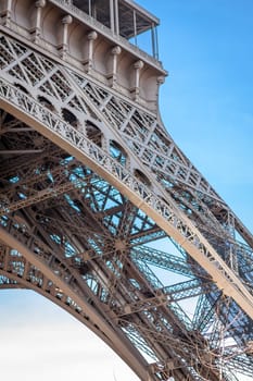 eiffeltower in paris landmark in front of blue sky in spring architecture view