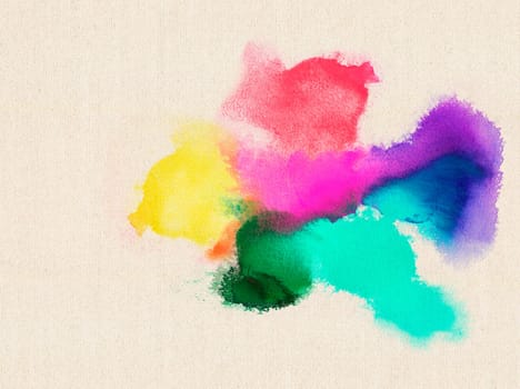 colorful glazing acrylic color layers on canvas structure