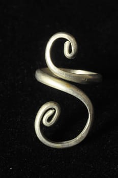 Handmade Silver Jewelry on a Black Background