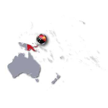 Pacific map with Papua New Guinea