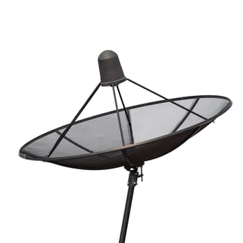 close up Satellite dish isolated on a white background