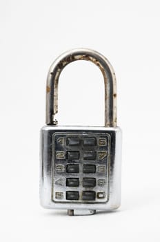 Vintage Used Combination Safe Lockon a White Background