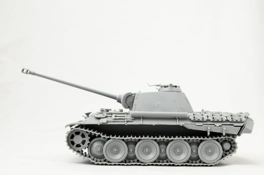 The Model Tank King Tiger 2 of WW2 on a White Background