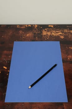 Exam Concept Picture Paper Sheet on a Wooden Table