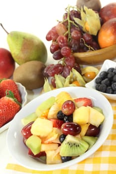 a white bowl with fresh fruit