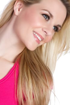 Beautiful smiling pretty blond woman