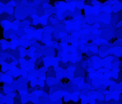 design, pattern of many small single-color butterflies