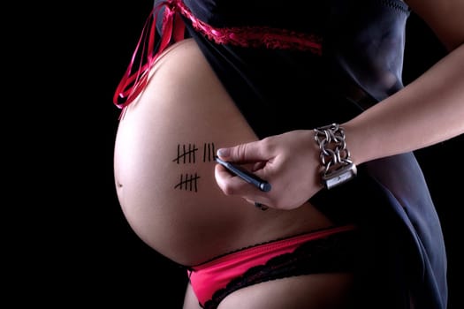 Baby belly with bar list