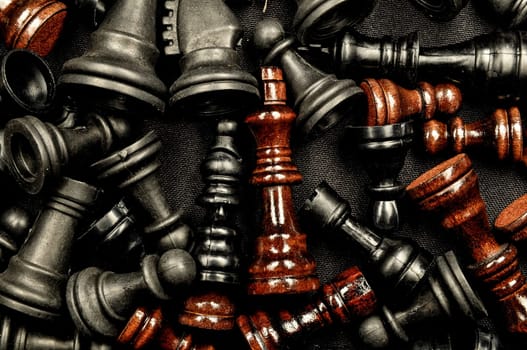 Chess Texture Pattern on a Black Background