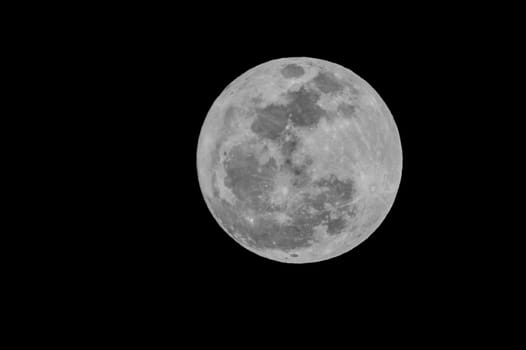 Moon Closeup Showing the Details of Lunar Surface.