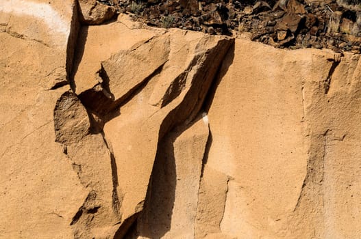 Rough Brown Volcanic Tuff Rock Background Texture