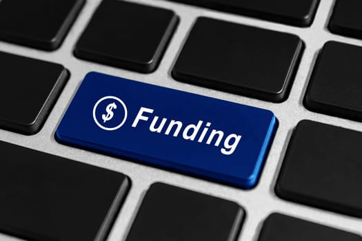 funding button on keyboard, business financial concept