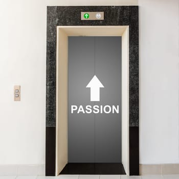 elevator with way to passion, business conceptual