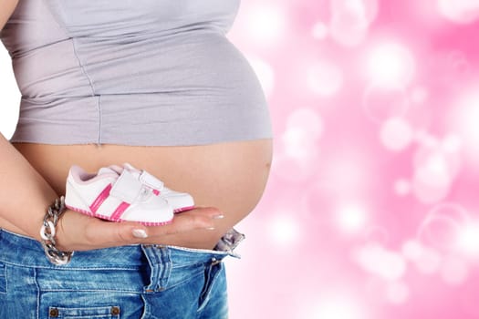 Baby belly and baby booties