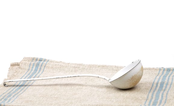 Linen cloth and scoop