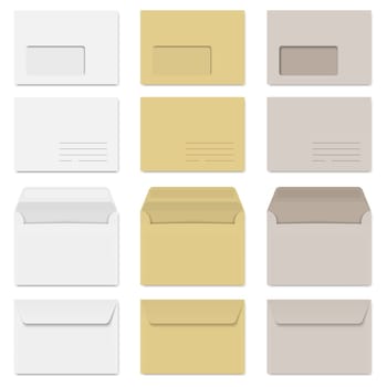 Collection - envelopes white / brown / grey
