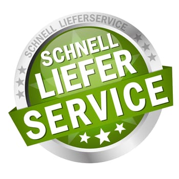 Button with banner " FAST DELIVERY SERVICE """