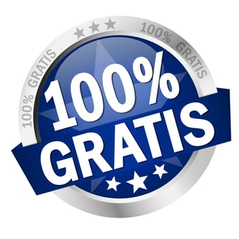 Button with banner " 100% FREE """