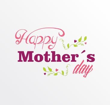 Retro happy mothers day typography greeting card background. Vector illustration layered for easy manipulation and custom coloring.