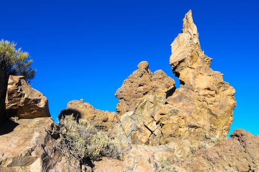 Desert Landscape in Volcan Teide National Park, Tenerife, Canary Island, Spain