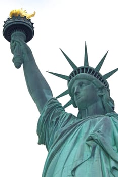 Statue of Liberty on a white background (New York City, USA)