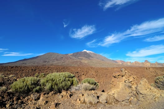 Desert Landscape in Volcan Teide National Park, Tenerife, Canary Island, Spain